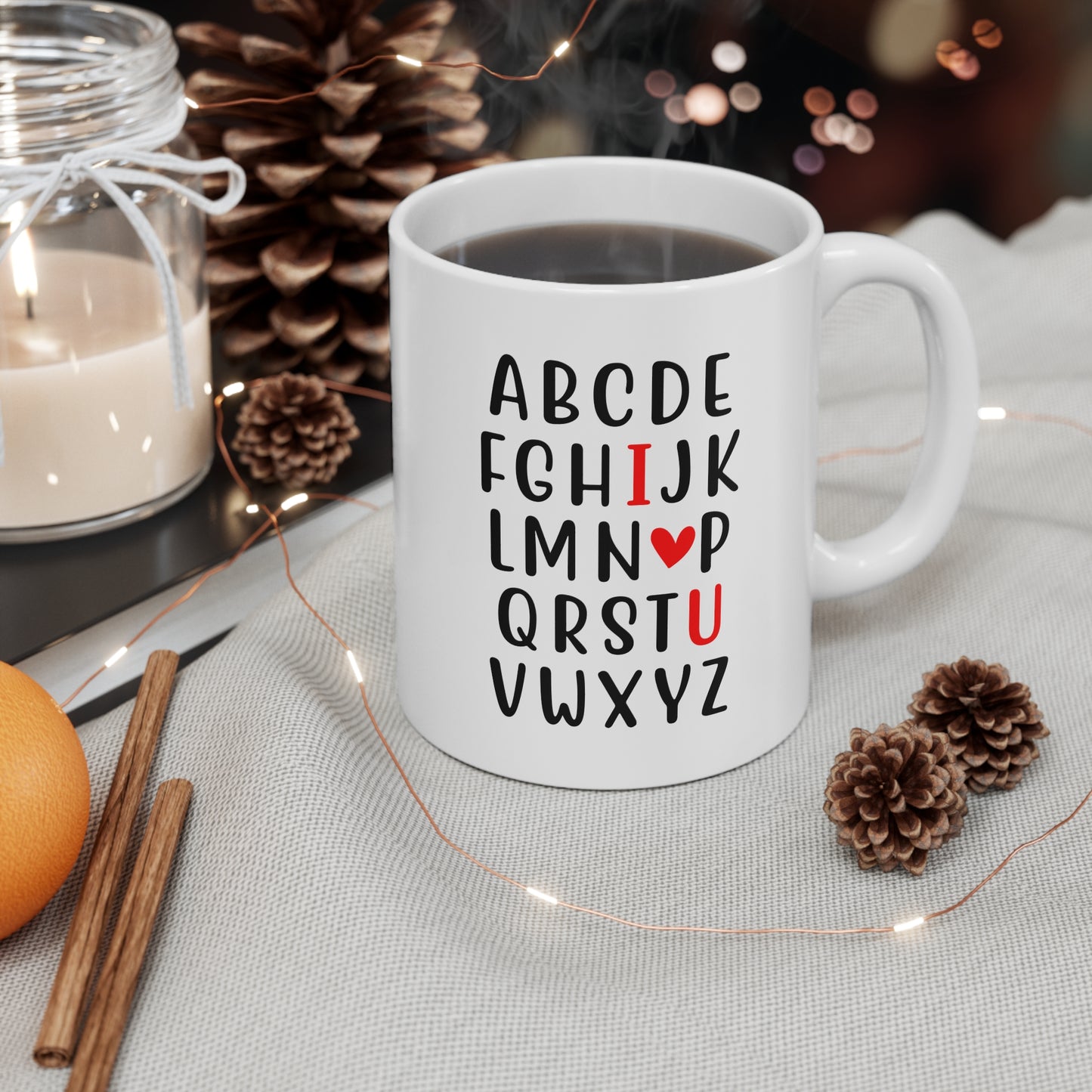 "I Love You" Ceramic Coffee Cups - 11oz