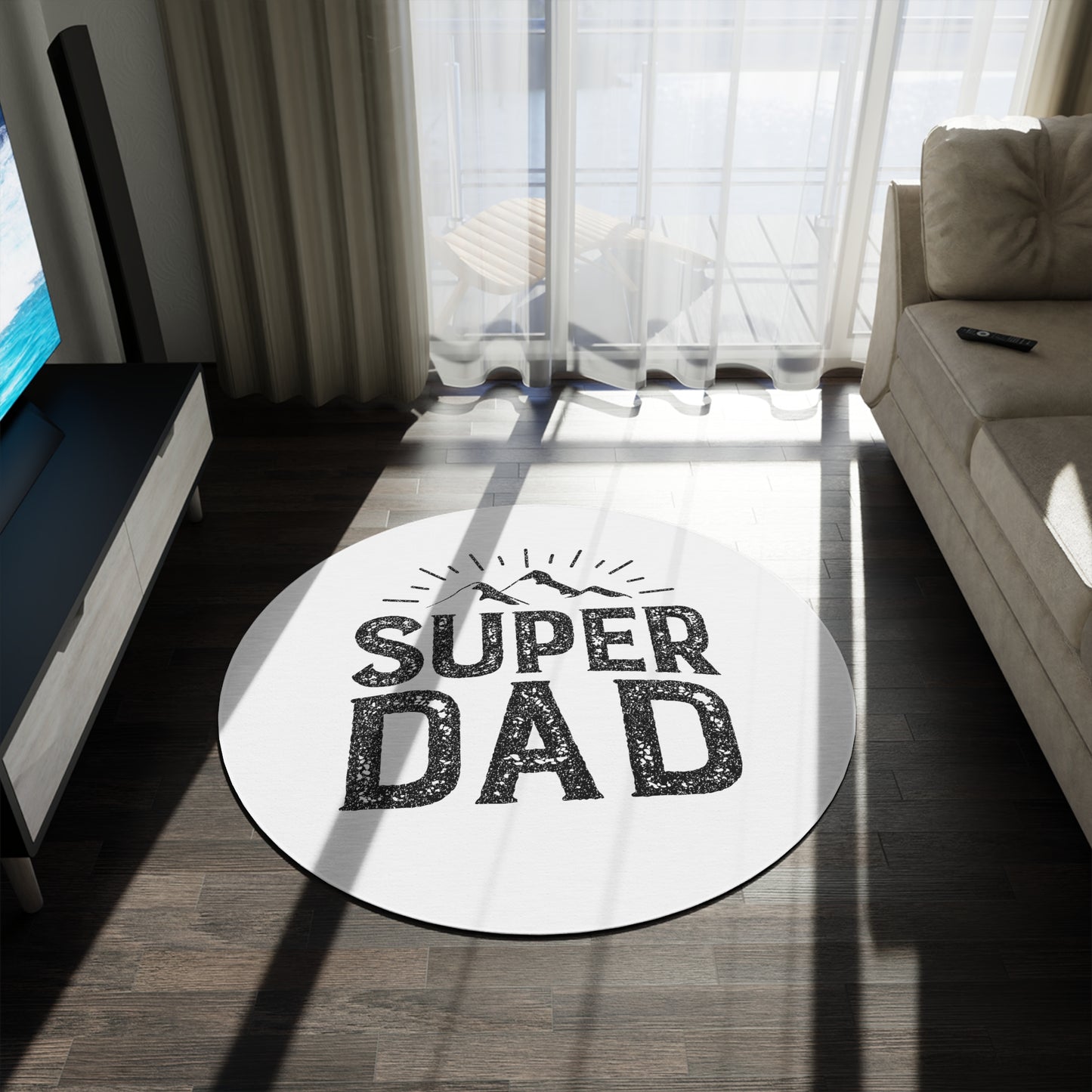 Dad's Chenille Round Rug