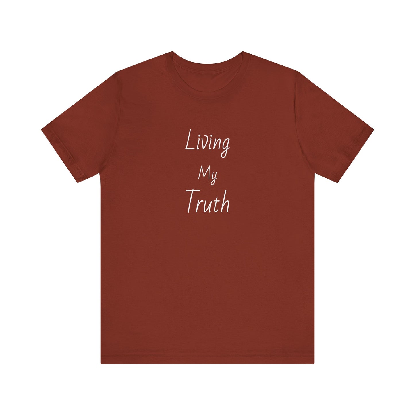 "Living My Truth" Cotton Crew Neck Tee