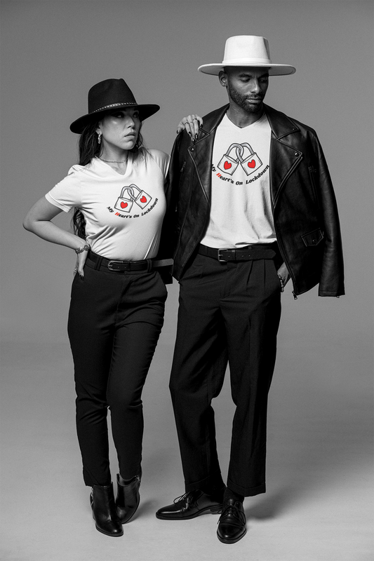 Lockdown Heart Unisex Tee Shirt - My Heart's On Lockdown Shirt